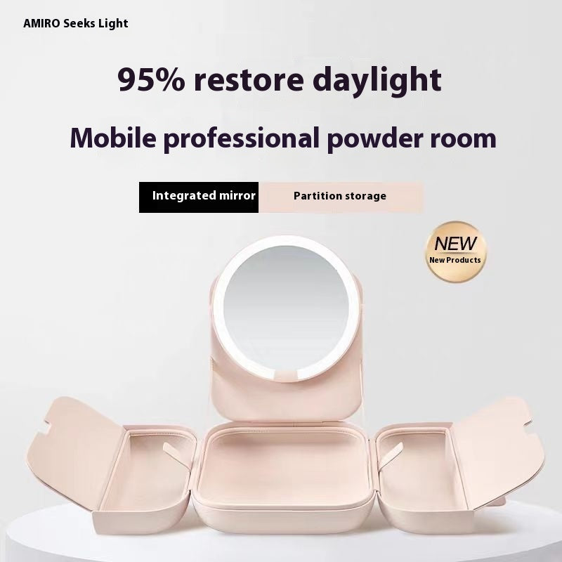 With Light Package Mirror Integrated Portable And Versatile Cosmetic