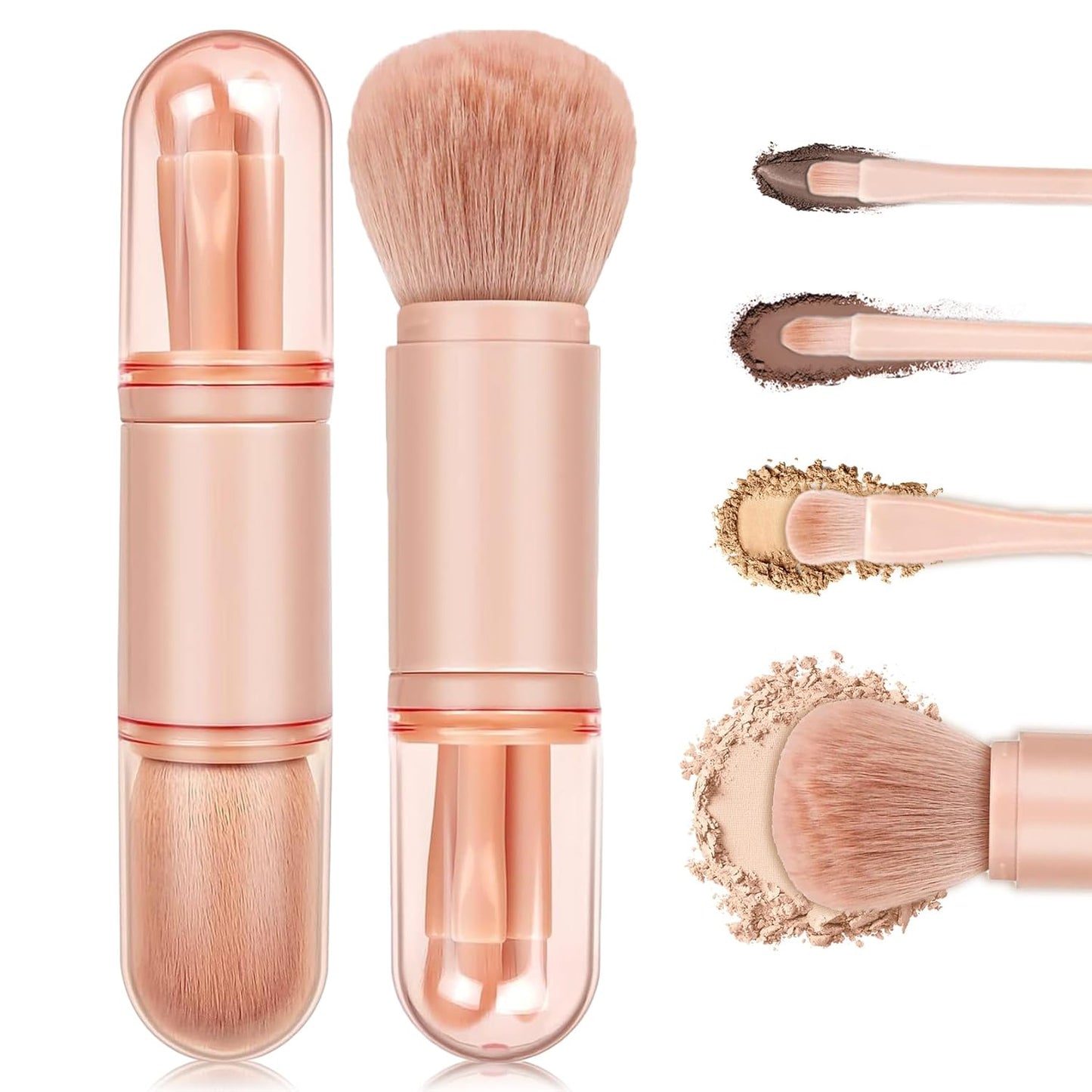 Portable mini makeup brush (4 pieces )